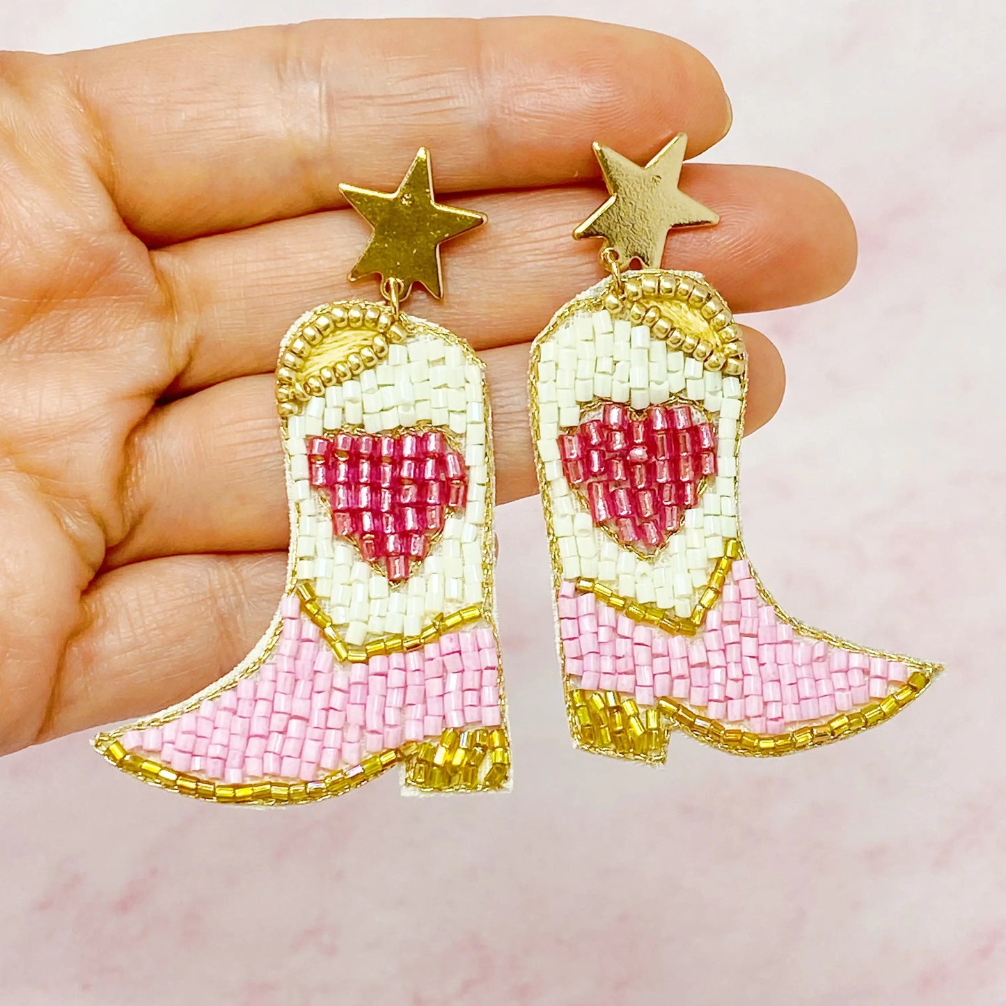 Cowgirl Boots Earrings – Western Charm with a Touch of Love