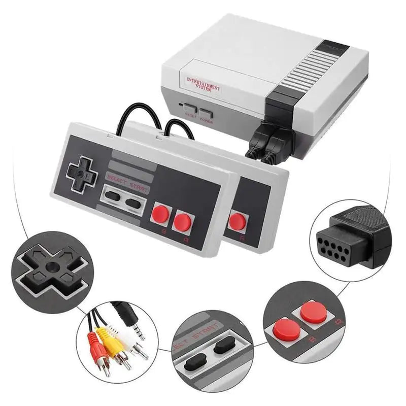 Retro Mini Game Console – Built-in 620 Classic Games (AV Output, Dual Controllers)
