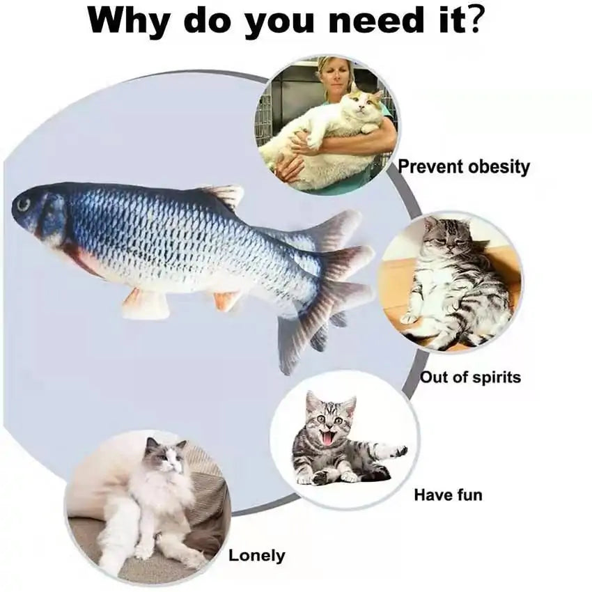 Cat Interactive Electric Floppy Toy Fish: Fun & Excitement for Your Feline Friend!