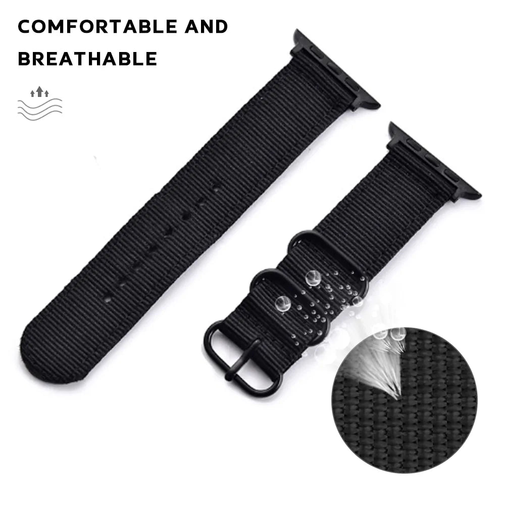 Enhance Your Apple Watch with Our Premium Nylon and Leather Watchband