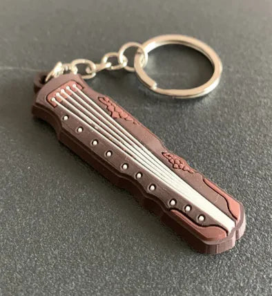 Silicone Guitar Keychain Pendant
