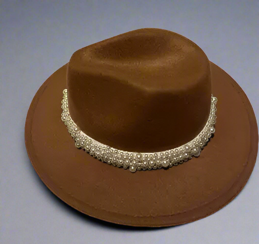 Women’s Wool Fedora Hat with Punk Ribbon – Elegant and Stylish (ONLY 2 LEFT!)