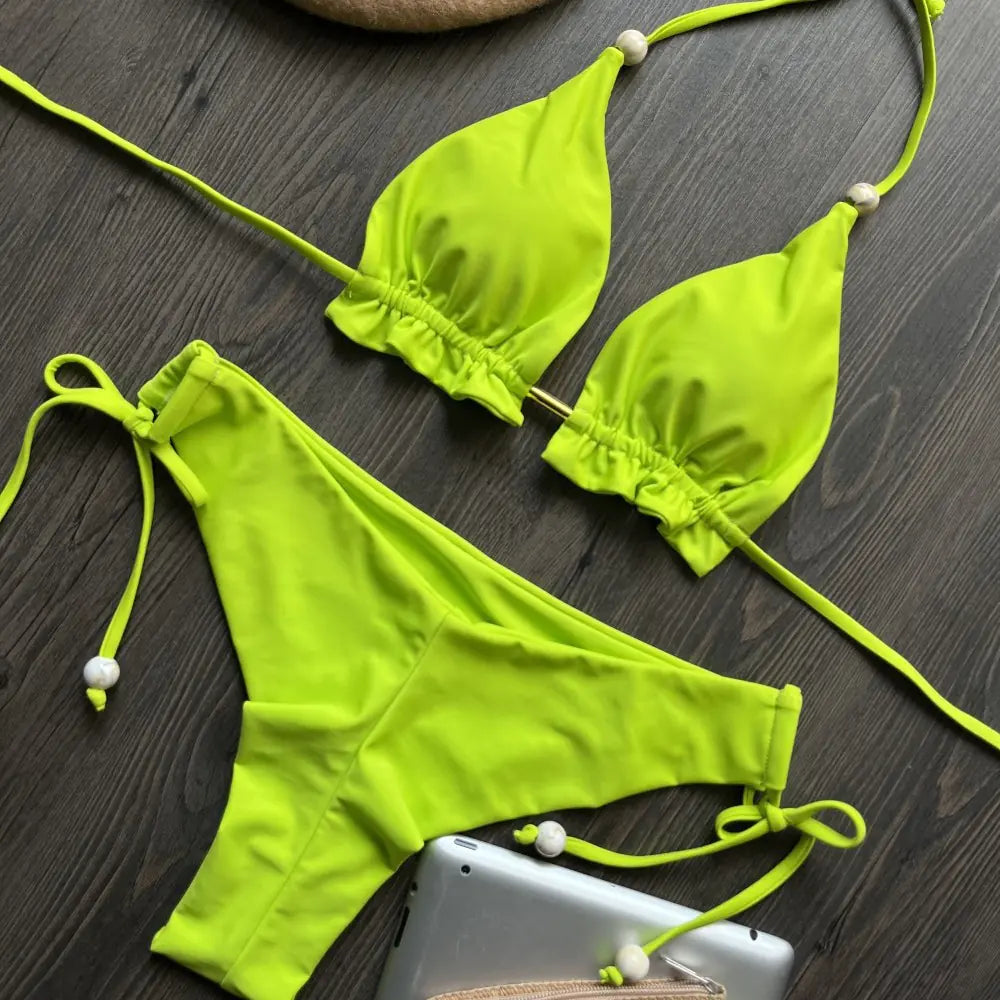 Sleek Nylon Bikini Set – Minimalist Style with Maximum Impact