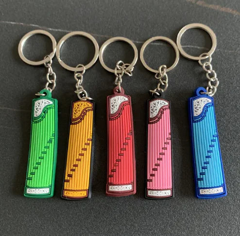 Silicone Guitar Keychain Pendant