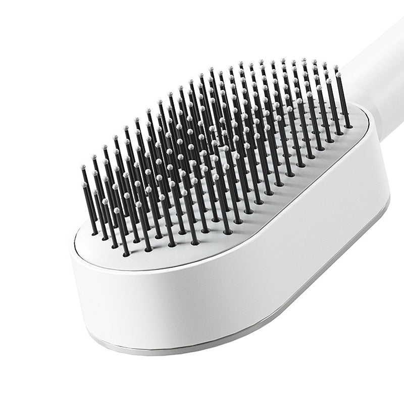 Self-Cleaning Hair Brush for Women – Effortless Detangling & Scalp Massage