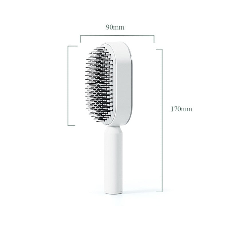 Self-Cleaning Hair Brush for Women – Effortless Detangling & Scalp Massage