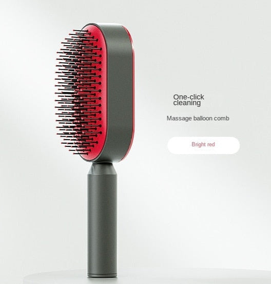 Self-Cleaning Hair Brush for Women – Effortless Detangling & Scalp Massage