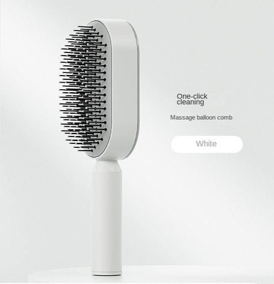 Self-Cleaning Hair Brush for Women – Effortless Detangling & Scalp Massage