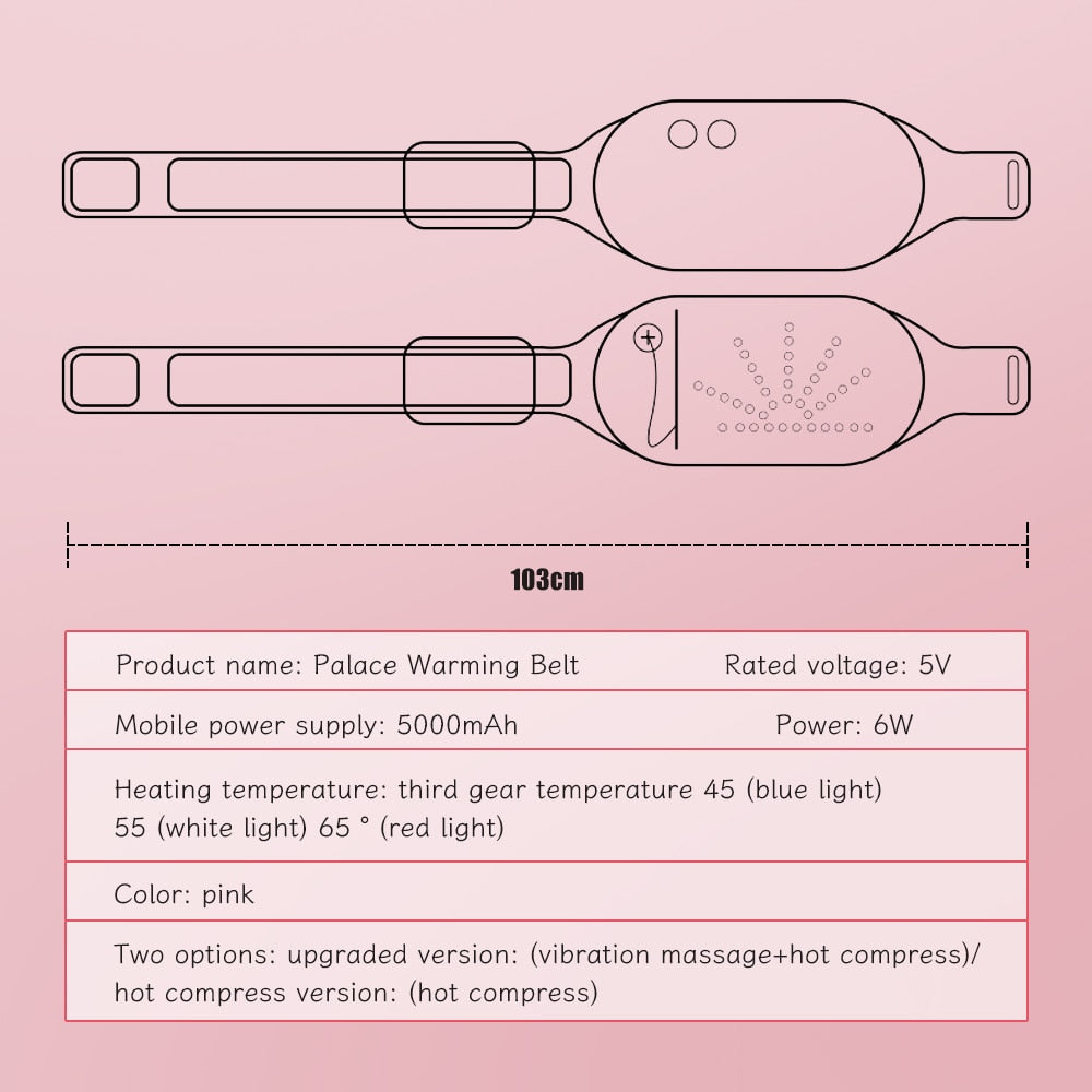 Menstrual Heating Pad – Electric Heated Waist Belt for Cramp Relief