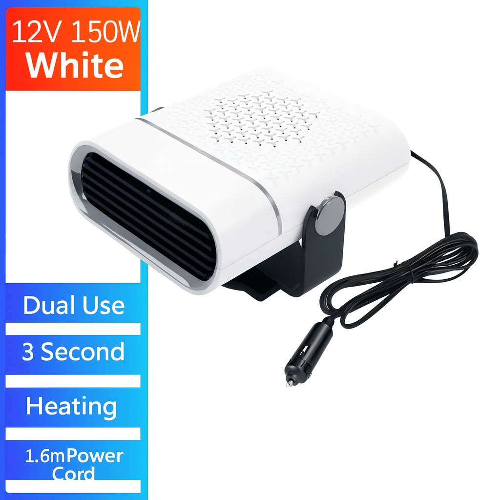 1194 Car Heater – Fast Heating, Defrosting & Defogging (12V/24V, Compact ABS Design)