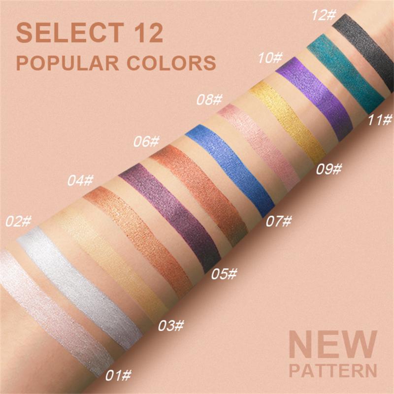 12 Colors Eyeshadow Pencil Set – Shimmering Waterproof Cream Sticks for Effortless Eye Looks