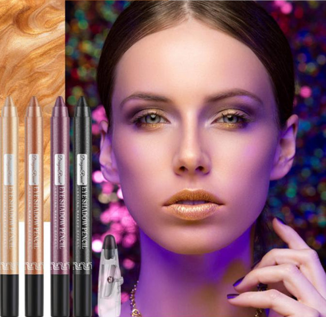 12 Colors Eyeshadow Pencil Set – Shimmering Waterproof Cream Sticks for Effortless Eye Looks