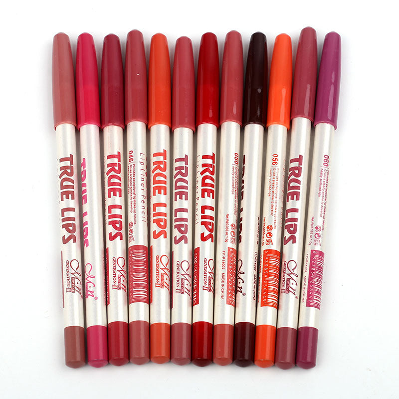 12 Color Waterproof Lip Liner Set