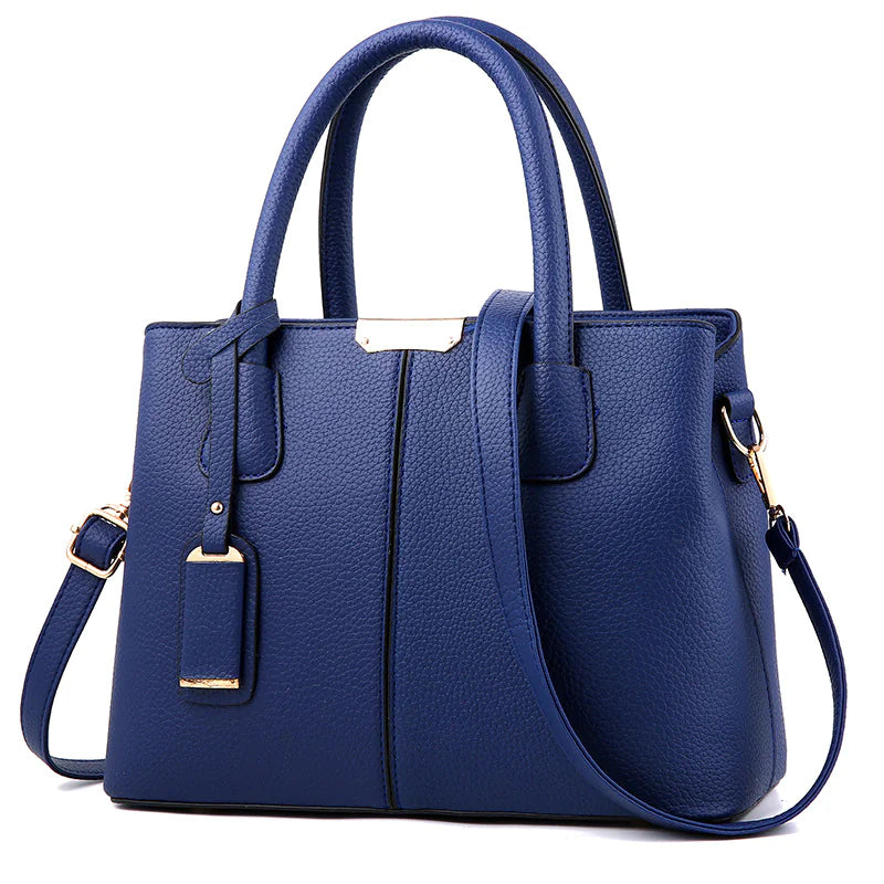 Ladies' PU Leather Handbag with Litchi Pattern – Chic Functionality for Everyday Elegance