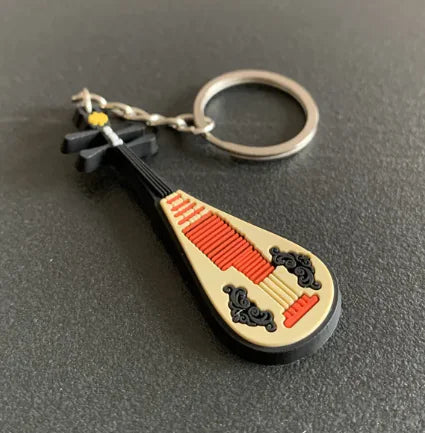 Silicone Guitar Keychain Pendant