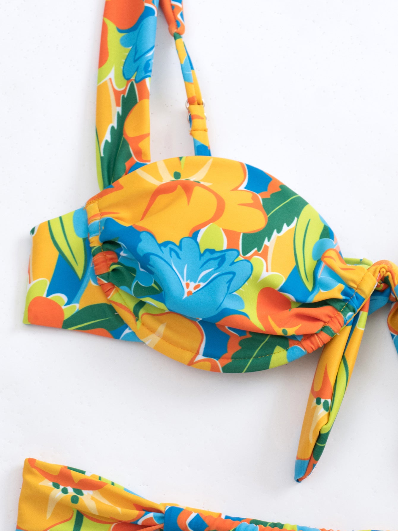 Printed Bikini – Stylish Nylon-Spandex Two-Piece in Pink or Green (Sizes S–L)