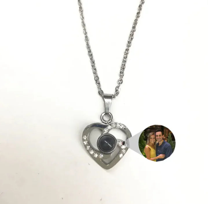 Heart Pendant Photo Necklace