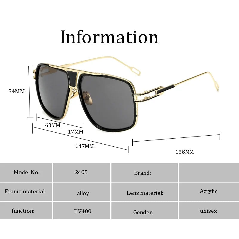 Step Up Your Style Game with Classic Oversized Men’s Sunglasses