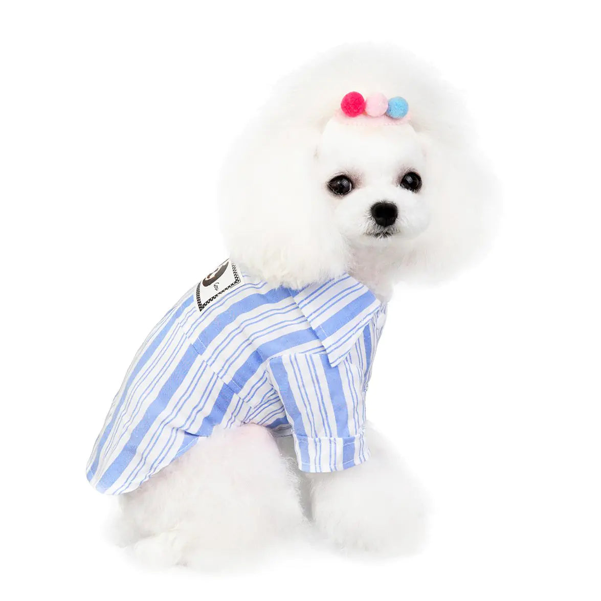 Dog Cat Clothes – Soft Cotton Leisure Shirts for Pets in Blue or Pink (S to 2XL Sizes)