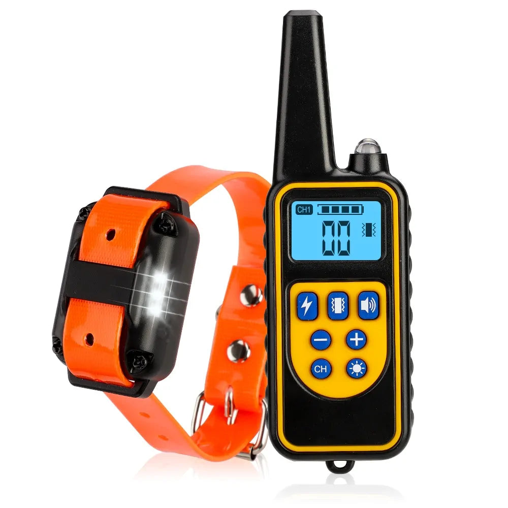 Electric Dog Training Collar – Waterproof, Long-Range, and Fully Adjustable for Effective Obedience Training
