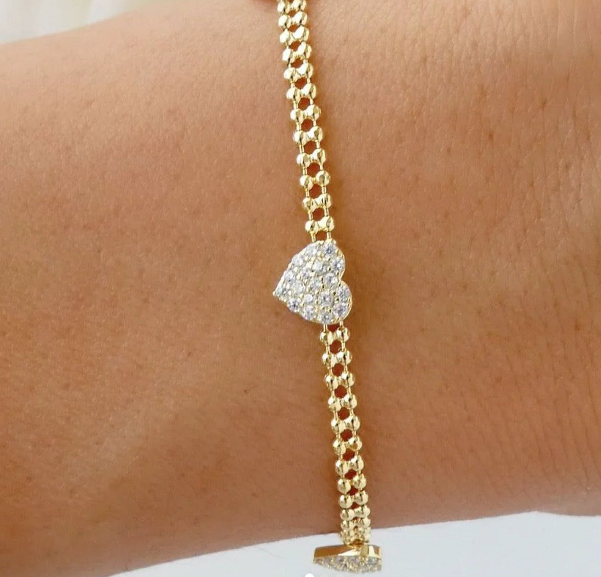 Dotty Shine Heart Bracelet