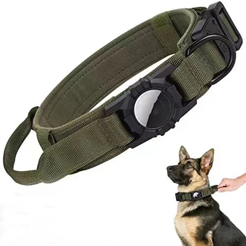 AirTag Protective Dog Collar – Adjustable Anti-Breakaway Tracking Collar for Medium to Extra-Large Dogs (S–XL)