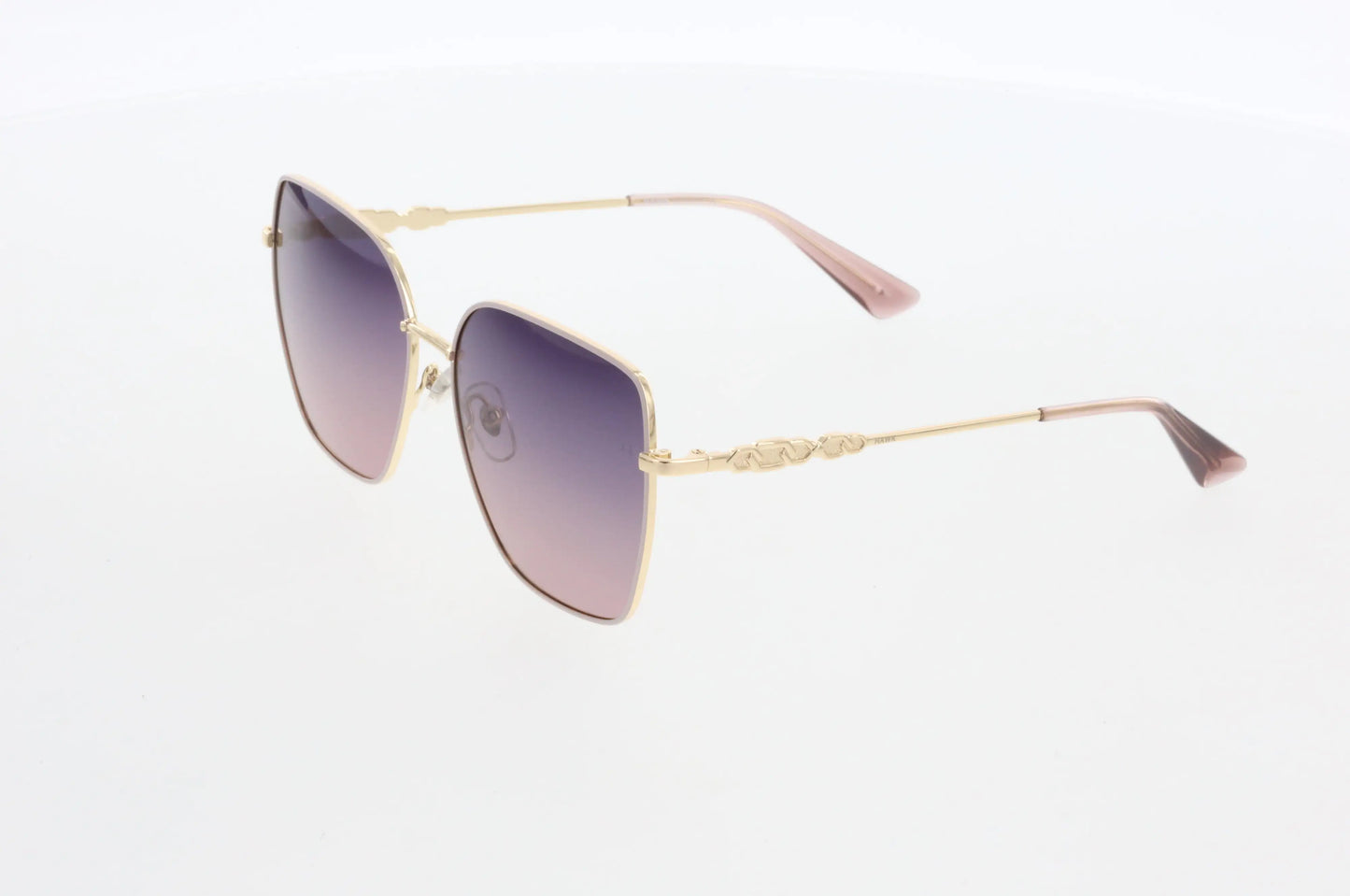 Hawk 2189 03 Women's Sunglasses – Geometric Metal Frame with Purple Degrade Polarized Lenses - LIMITED STOCK!
