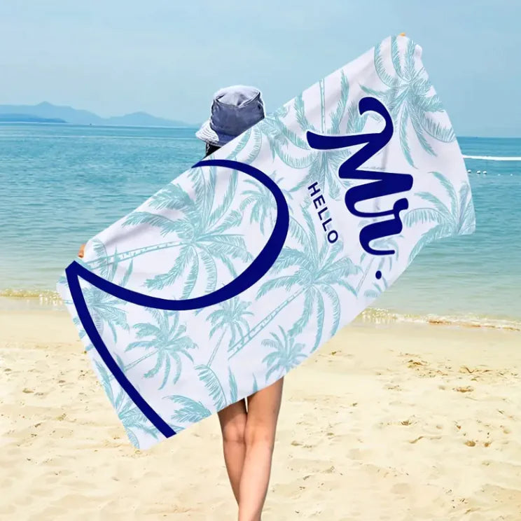 Coco Lovers Microfiber Printed Beach Towel – Tropical Style Meets Summer Comfort