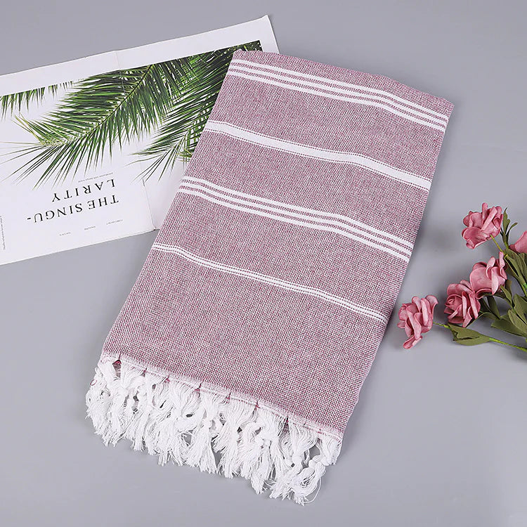 Explosion Style Turkish Fringed Beach Towel – Vibrant Comfort in Every Thread