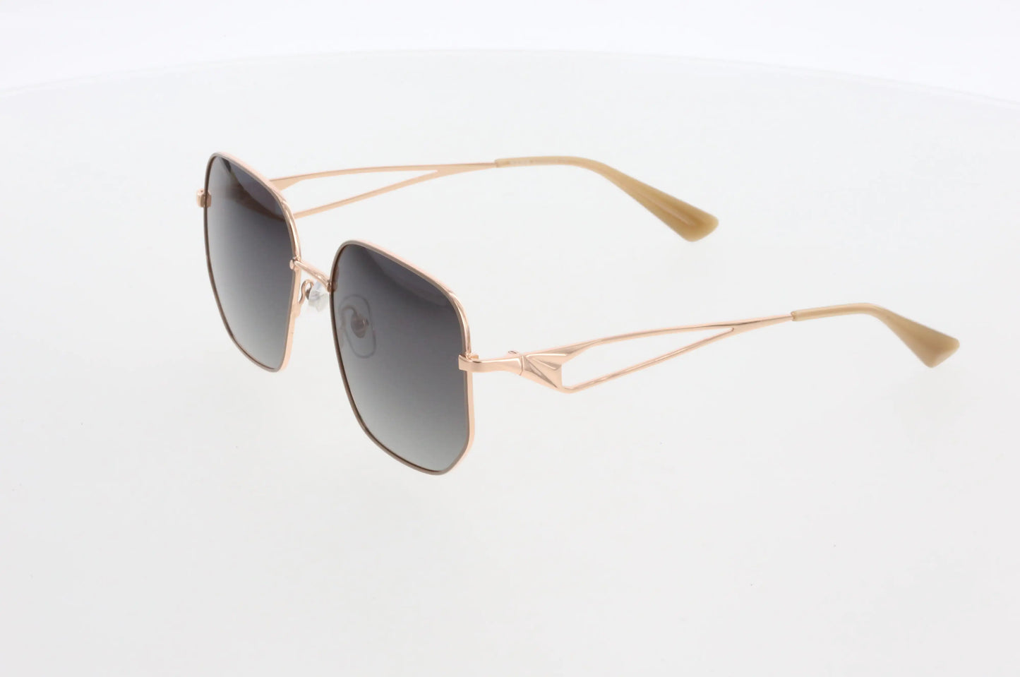 HAWK Women’s Geometric Sunglasses – Bronze Metal Frame with Green Polarized Degrade Lenses (Model HW2190) - ONLY 10 LEFT!