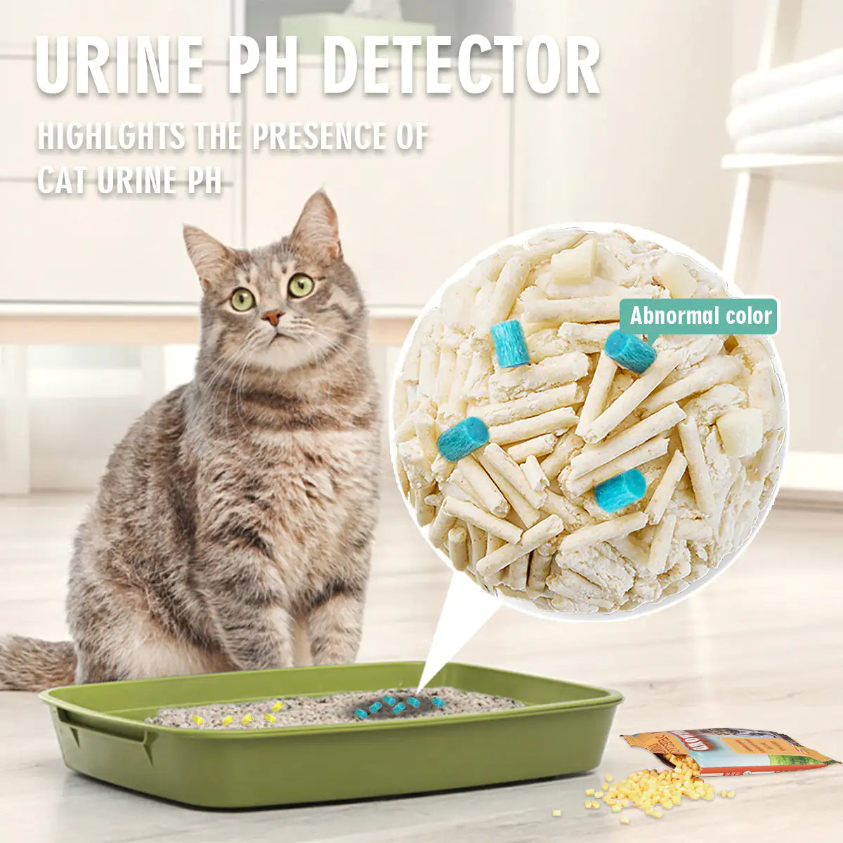 Cat Urine, Blood & pH Detector – 3-Second Self-Checking Granules