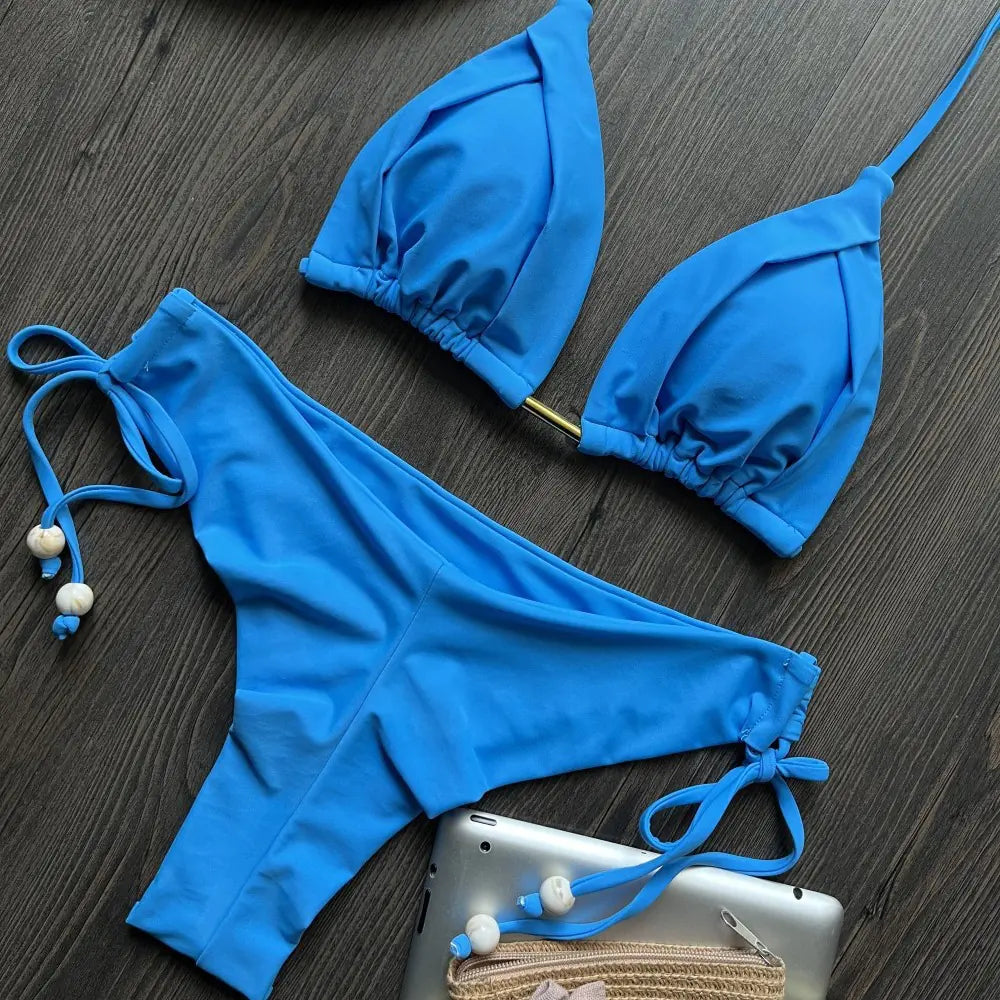 Sleek Nylon Bikini Set – Minimalist Style with Maximum Impact