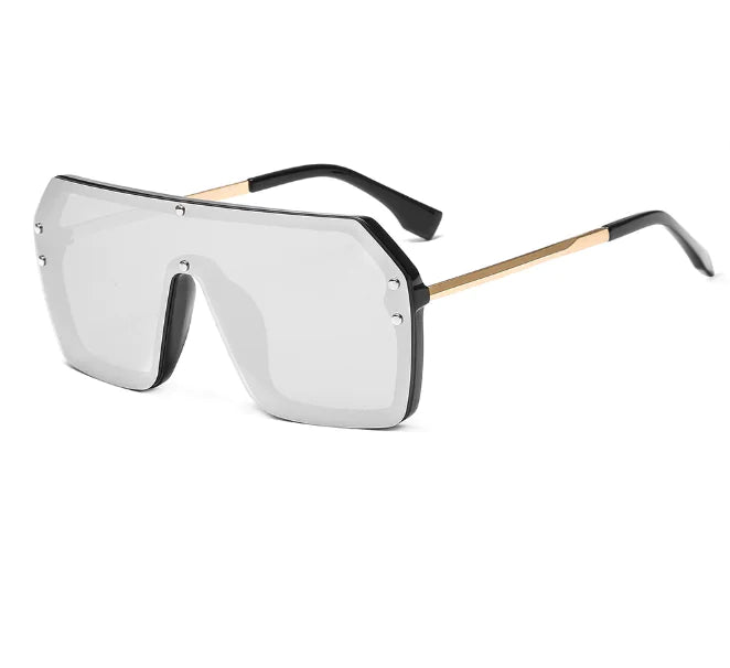 Oversized Shield Sunglasses – Unisex HD Lens Design with UV Protection (5.7" Width)