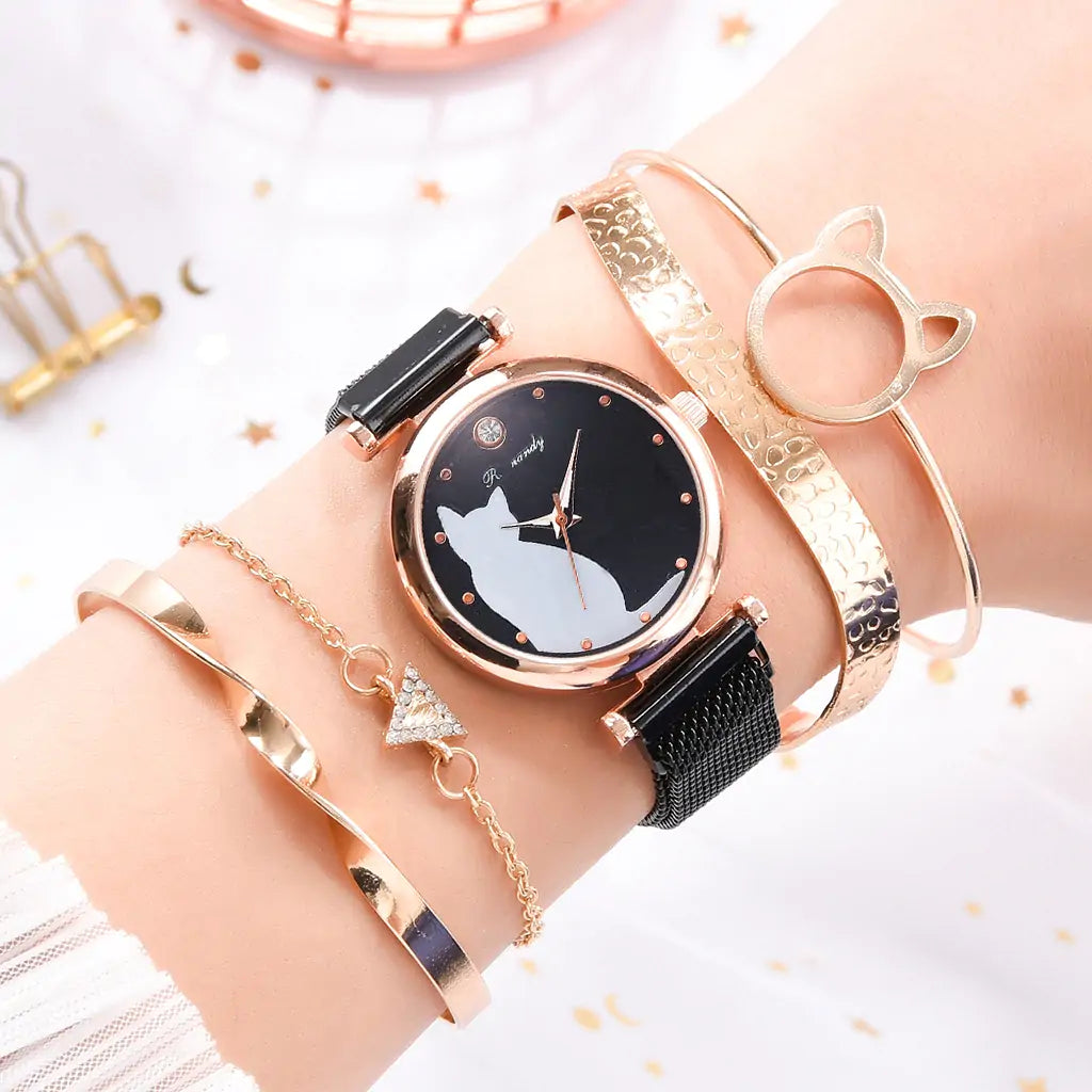 Rinnady Quartz Watch Set for Women: Style Meets Versatility