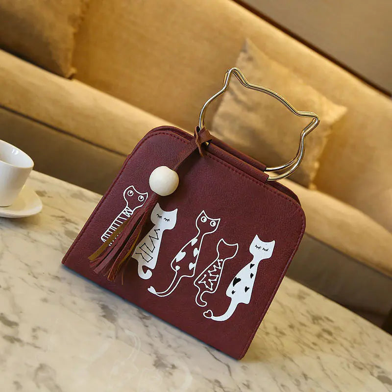 Cat Handbag – Playful Design with Versatile Carry Options in Four Colors