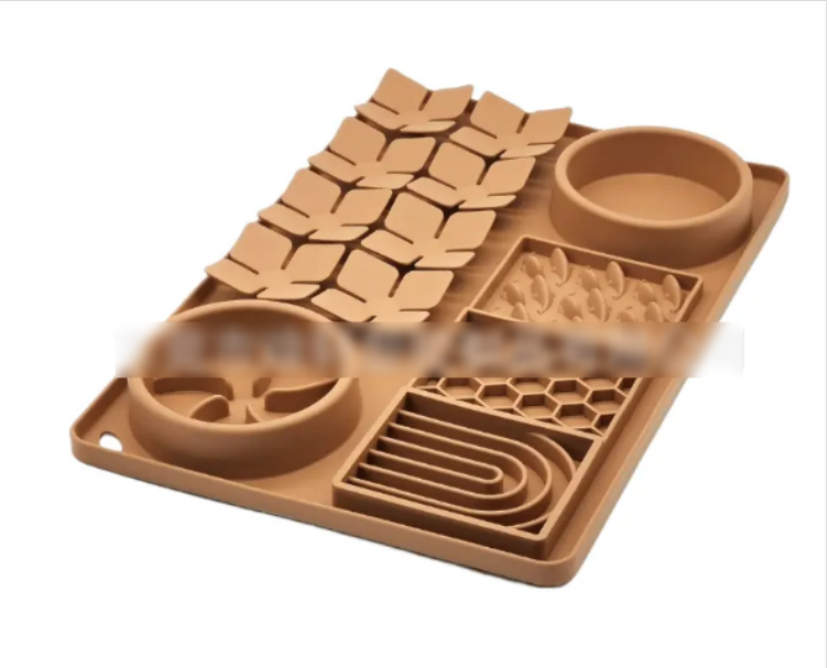 4-in-1 Slow Food Mat for Dogs & Cats – Engaging, Healthy Mealtime Solution