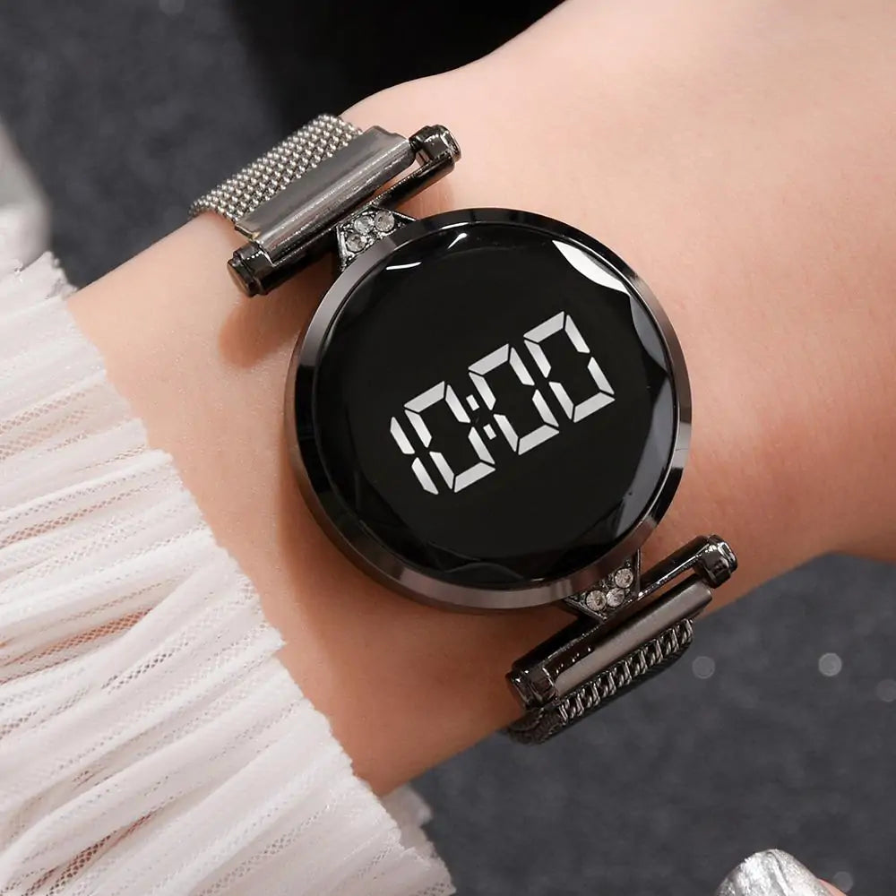 Rose Gold Magnetic Bracelet Watch - Elegant Timepiece Meets Stylish Bracelet