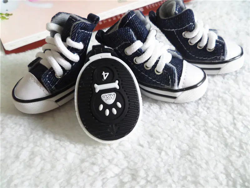 Canvas Dog Shoes for Small Dogs – Non-Slip, Lightweight, and Summer & Winter-Ready