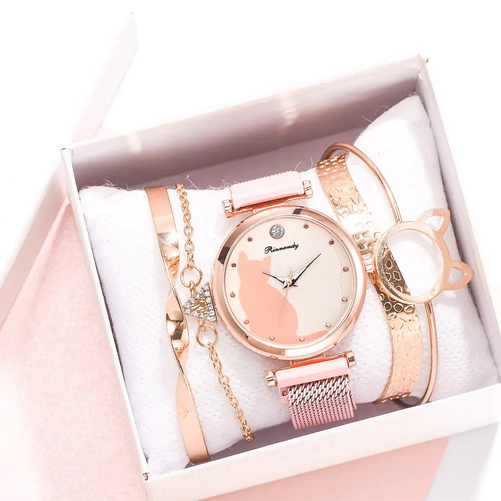 Rinnady Quartz Watch Set for Women: Style Meets Versatility