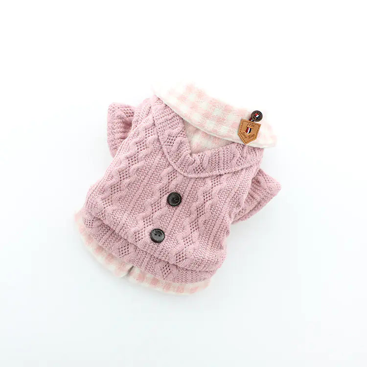 Pet Pajamas – Coral Fleece Long-Sleeve Dog & Cat Clothes for Autumn/Winter (XS to XL Sizes)
