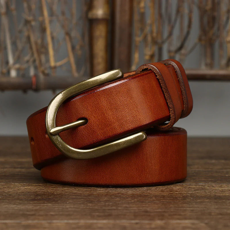 Retro Copper Buckle Men's Belt – Vintage Charm Meets Modern Style