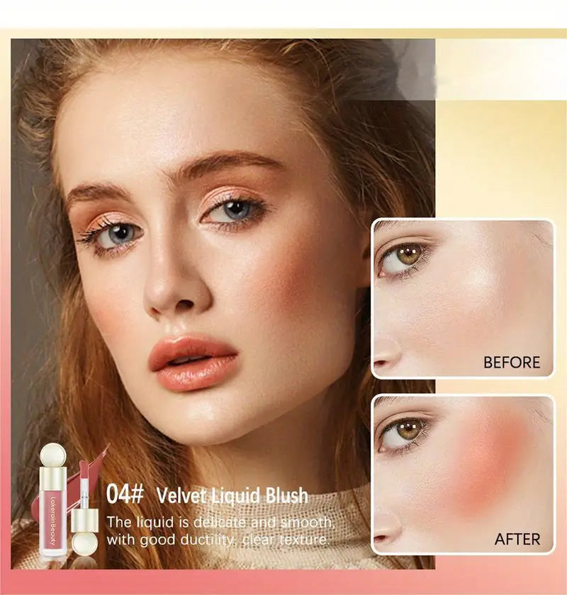 5-Color Dewy Finish Blush – Long-Lasting Radiance with Buildable Glow