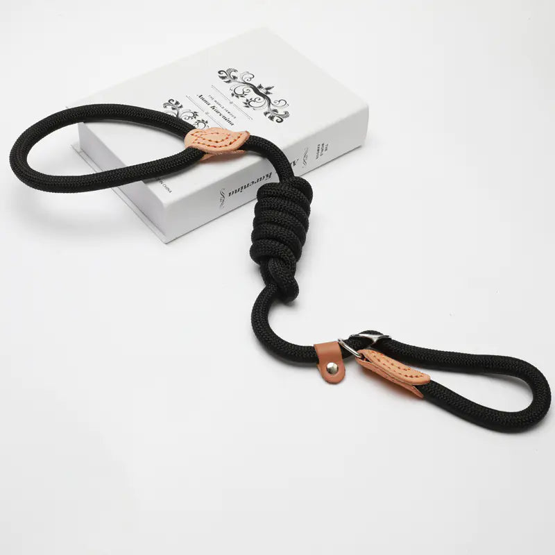 Slip Lead Training Dog Leash – Adjustable Rope Leash for Dogs (S to XXL)