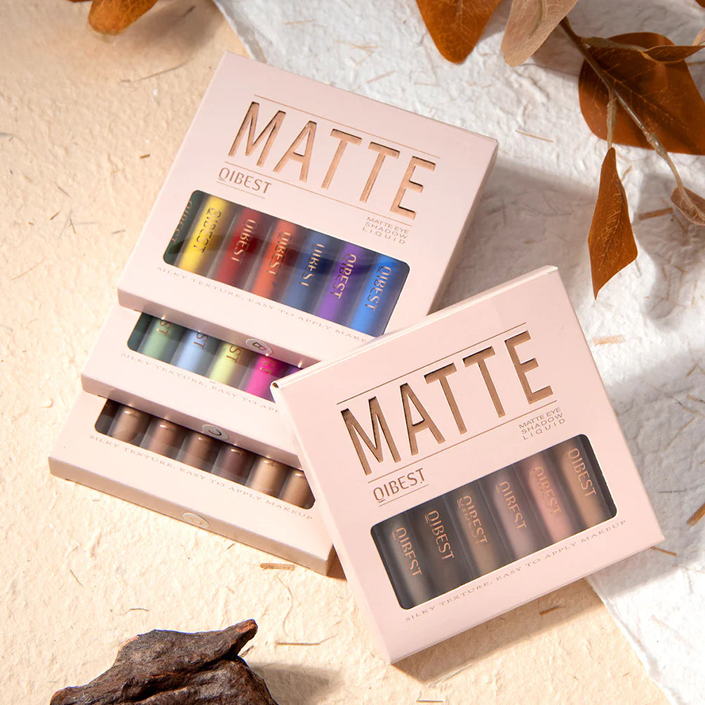 Matte Liquid Eyeshadow Set – 8 Shades, Dual-Use for Eyes & Cheeks, Long-Lasting Matte Finish