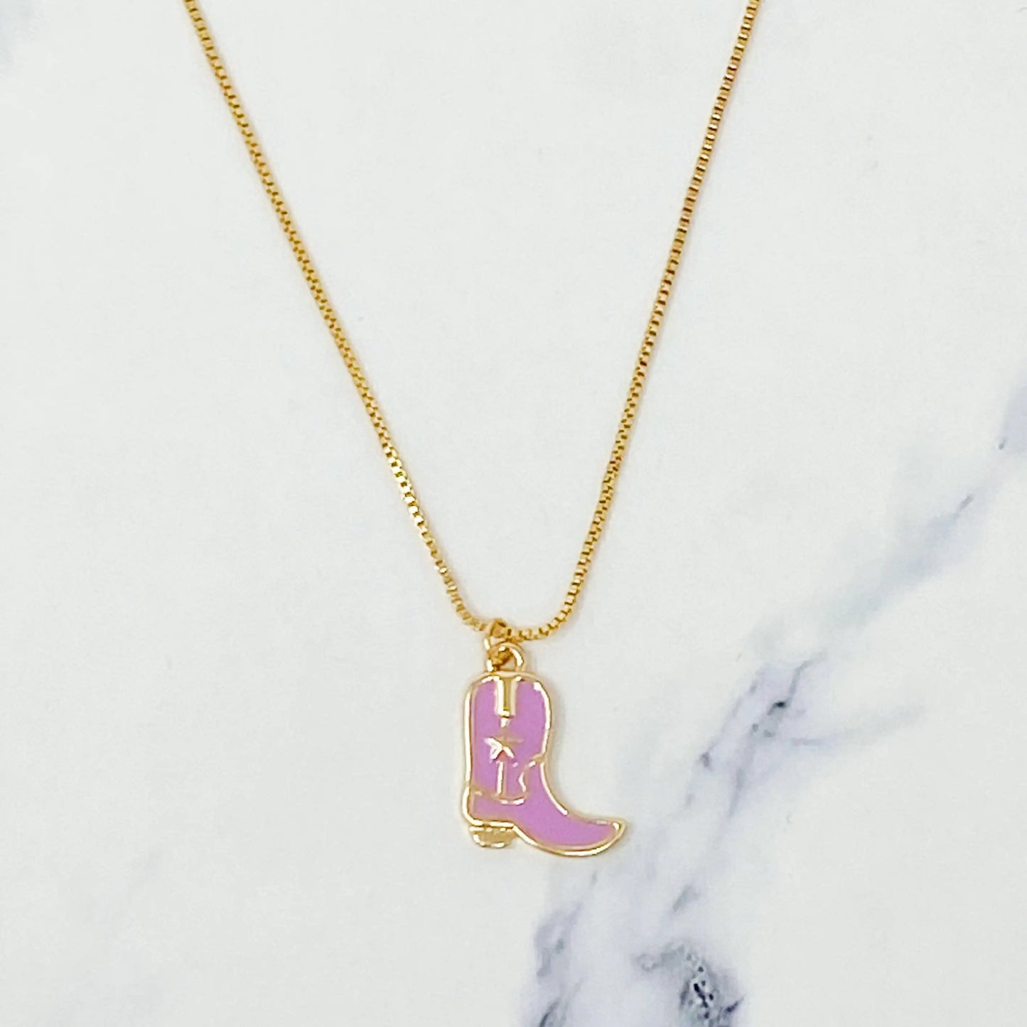Cow Girl Boot Pendant Necklace – Everyday Western Charm