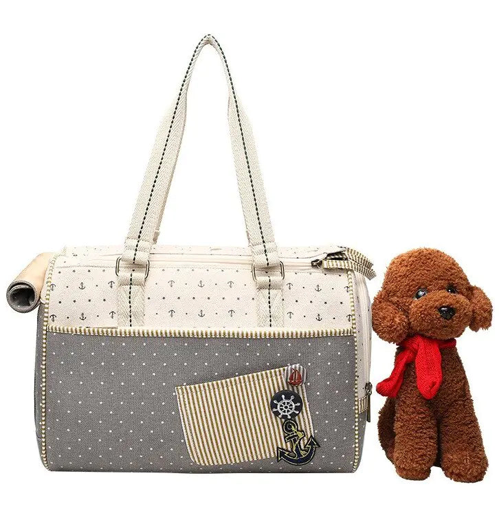 Canvas Pet Carrier Bag – Durable, Stylish Travel Space for Small to Medium Pets
