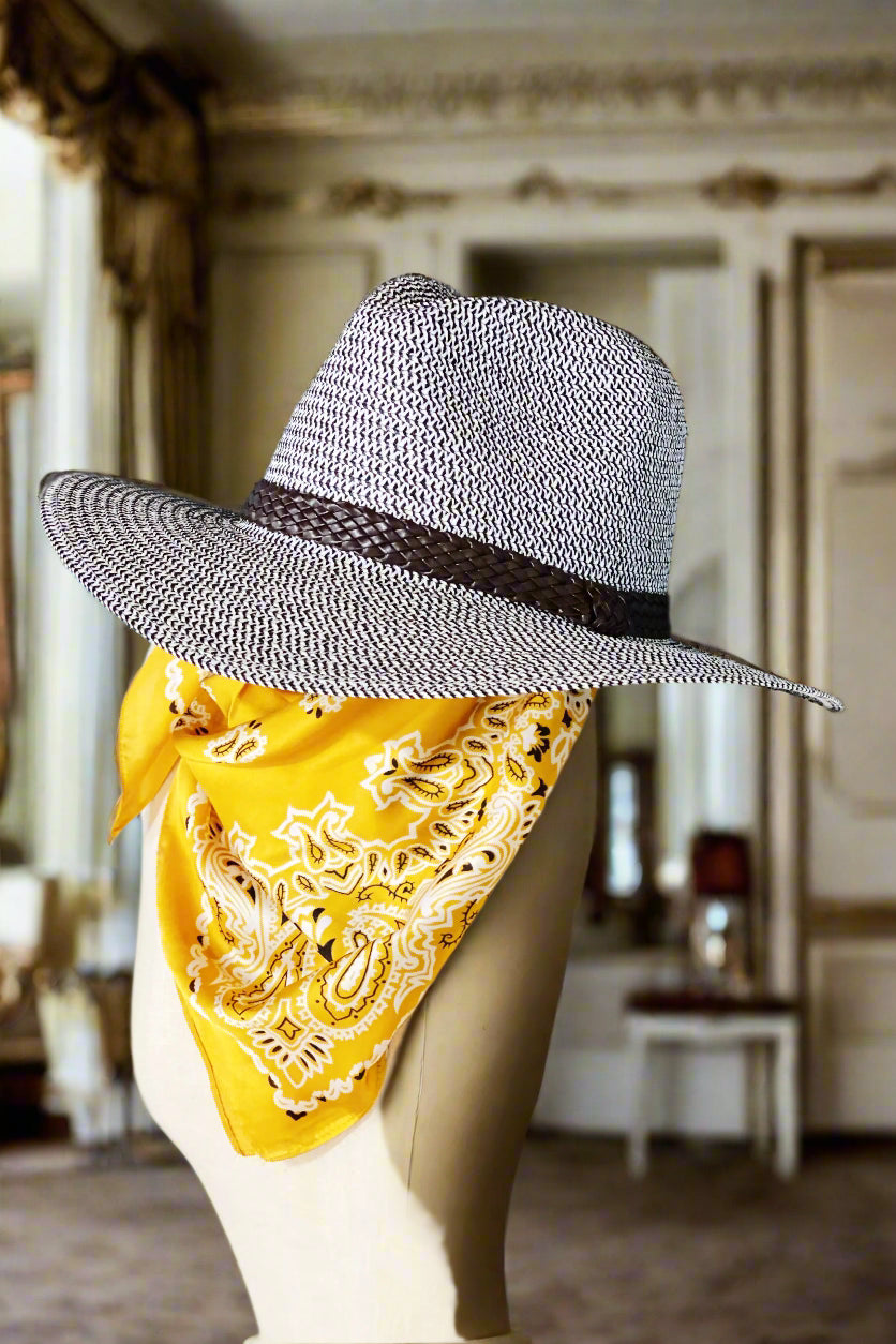 Braided Panama Fedora – Lightweight Summer Hat with Removable Faux Leather Band