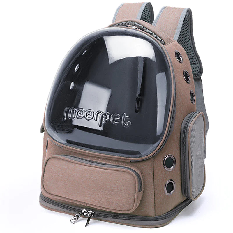 Transparent Pet Carrier Bag – Stylish, Breathable Travel Backpack for Cats and Small Pets