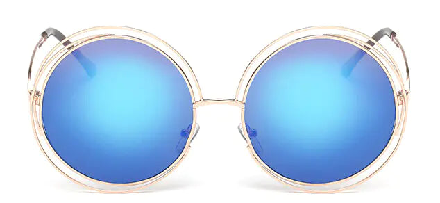 Unisex Double-Circle Metal Frame Sunglasses – Lightweight UV400 Shades with 99% VLT (7 Color Options)