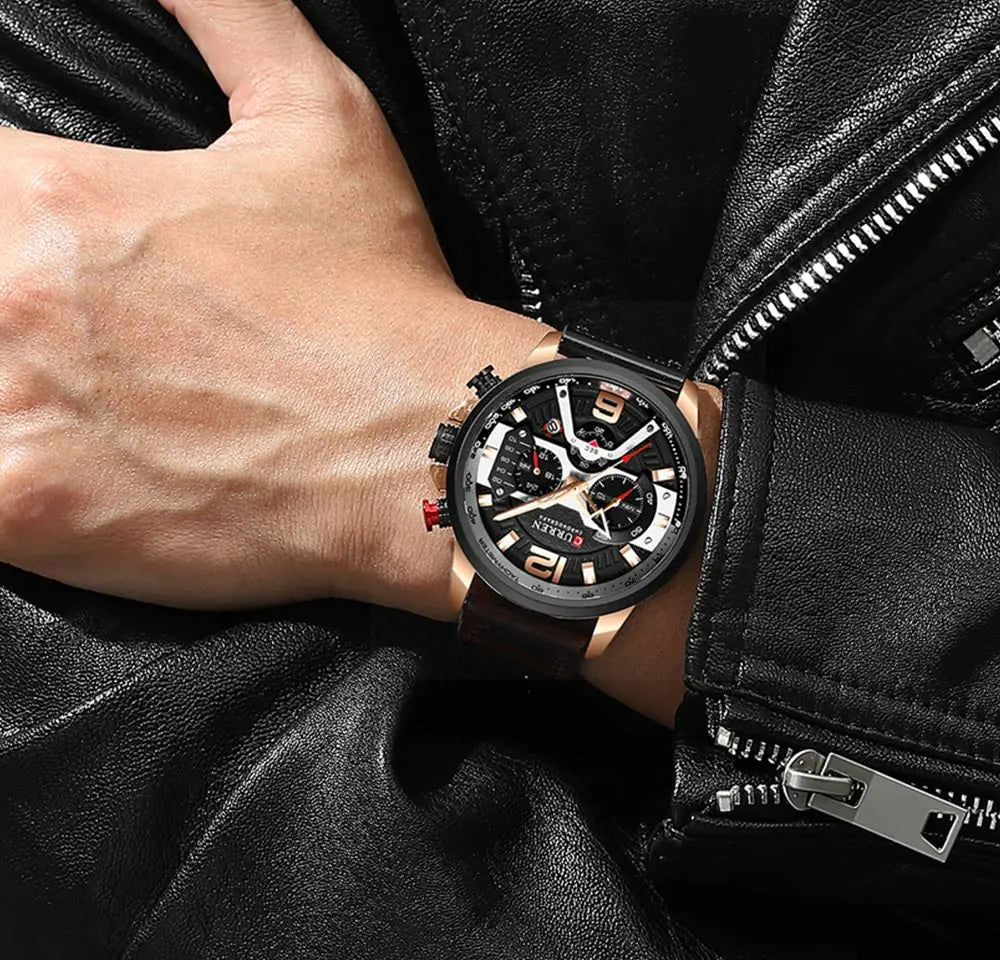 The Leather Curren Chrono Edition: Style Meets Durability